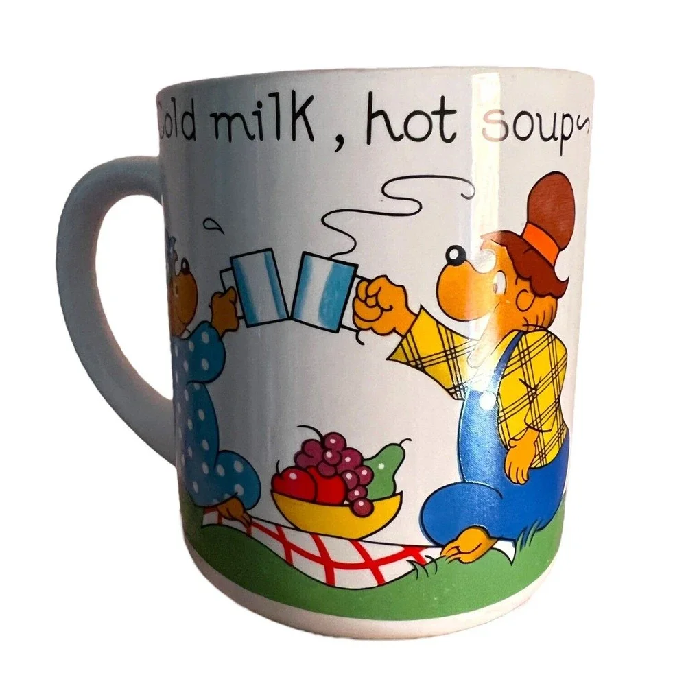 Vintage 1987 Berenstain Bears Coffee Mug Cup Cold Milk Hot Soup Princess House